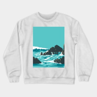 Rockpile Beach in Heisler Park Laguna Beach California WPA Poster Art Crewneck Sweatshirt